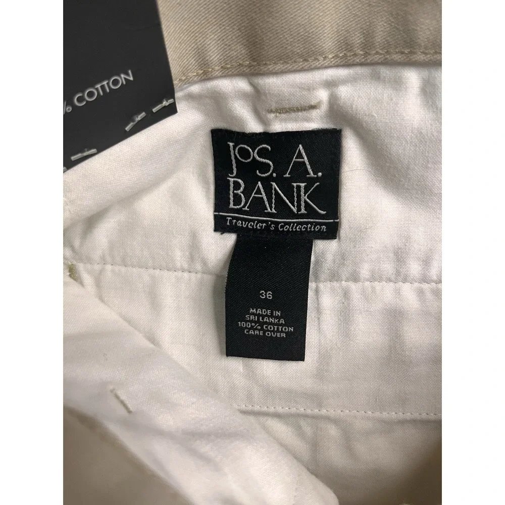 Jos. A. Bank Men's Khaki Shorts Traveler's Collection Size 36 Preppy NWT A2-21